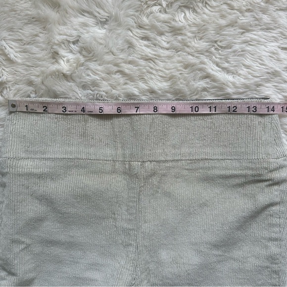 Sprwmn Pants Corduroy Ankle Flare Pull On Elastic Waist Cropped Beige M - Picture 10 of 12